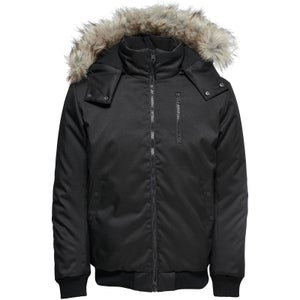 Only & Sons Men's Stanny Padded Bomber Jacket - Black