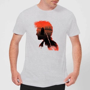 Harry Potter Harry Silhouette Battle Men's T-Shirt - Grey