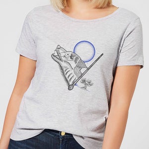 Harry Potter Werewolf Line Art Women's T-Shirt - Grey