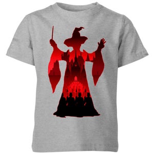 Harry Potter Minerva McGonagall Silhouette Kids' T-Shirt - Grey