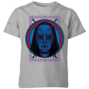 Harry Potter Neon Death Eater Mask Kids' T-Shirt - Grey