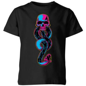 Harry Potter Neon Dark Mark Kids' T-Shirt - Black
