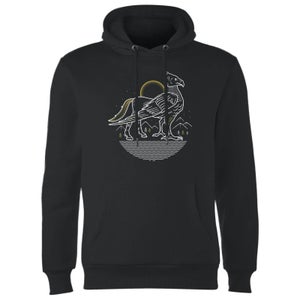 Harry Potter Buckbeak Line Art Hoodie - Black
