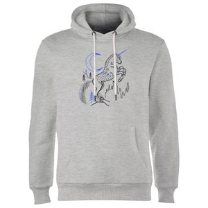 Harry Potter Unicorn Line Art Hoodie - Grey