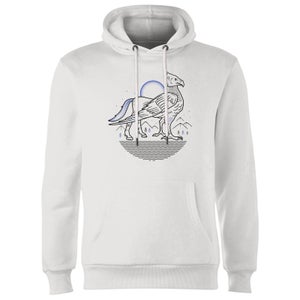 Harry Potter Buckbeak Line Art Hoodie - White
