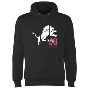 Sweat à Capuche Homme Lion et Logo - East Mississippi Community College - Noir