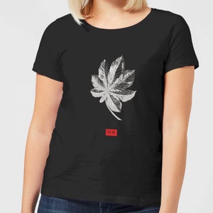Natural History Museum Tropical Leaf Fashion Print Women's T-Shirt - Black