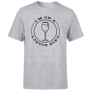 Liquid Diet Wine Men's T-Shirt - Grey
