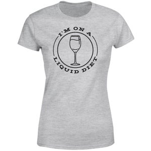 Liquid Diet Wine Women's T-Shirt - Grey
