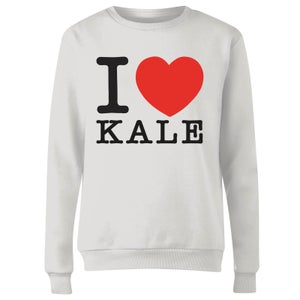 I Heart Kale Women's Sweatshirt - White