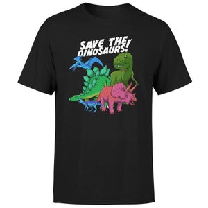 Save The Dinosaurs Men's T-Shirt - Black