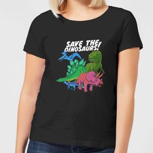 Save The Dinosaurs Women's T-Shirt - Black