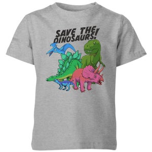 Save The Dinosaurs Kids' T-Shirt - Grey
