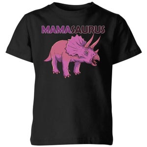 Mama Saurus Kids' T-Shirt - Black