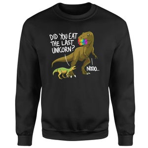 Dinosaur Unicorn Sweatshirt - Black