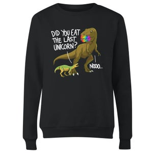 Dinosaur Unicorn Women's Sweatshirt - Black