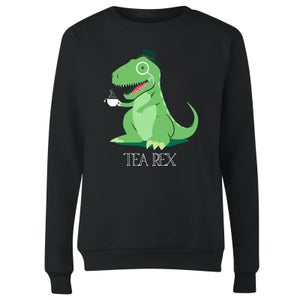 Tea Rex Women's Sweatshirt - Black