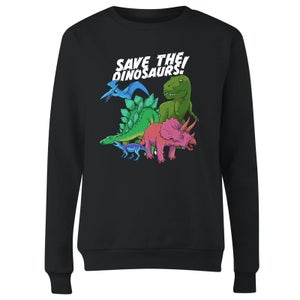 Save The Dinosaurs Women's Sweatshirt - Black