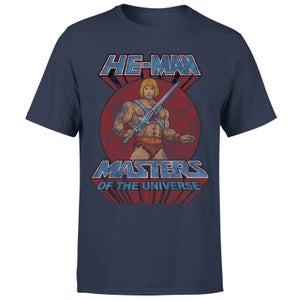 T-Shirt Homme Effet Abîmé - Les Maîtres de l'univers - Bleu Marine