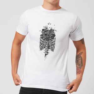 Balazs Solti Ribcage And Flowers Men's T-Shirt - White