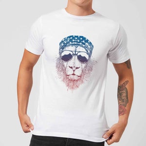 Balazs Solti Bandana Lion Men's T-Shirt - White