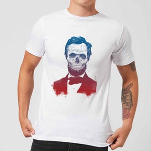 Balazs Solti Suited And Booted Skull Men's T-Shirt - White
