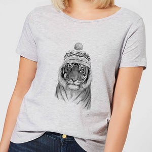 Balazs Solti Winter Tiger Women's T-Shirt - Grey