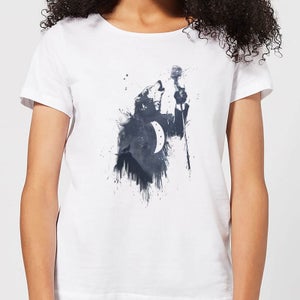 Balazs Solti Singing Wolf Women's T-Shirt - White