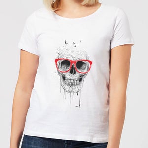 Balazs Solti Skull And Glasses Women's T-Shirt - White