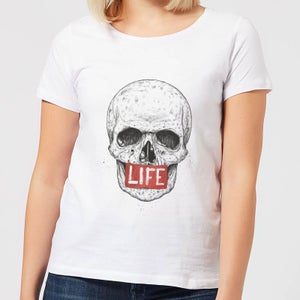Balazs Solti Life Skull Women's T-Shirt - White