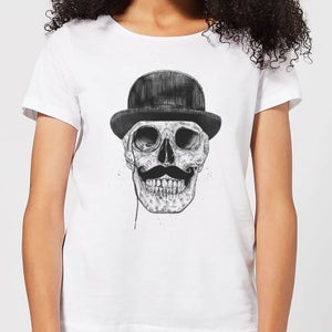Balazs Solti Monocle Skull Women's T-Shirt - White