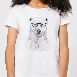 Balazs Solti Polar Bear And Glasses Women's T-Shirt - White