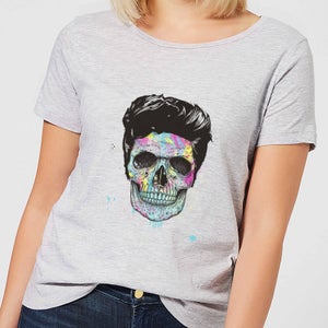 Balazs Solti Colourful Skull Women's T-Shirt - Grey