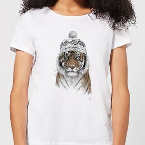 Balazs Solti Winter Tiger Women's T-Shirt - White