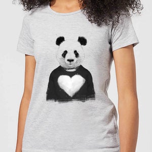 Balazs Solti Panda Love Women's T-Shirt - Grey