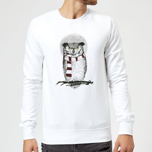 Balazs Solti Owl And Moon Sweatshirt - White