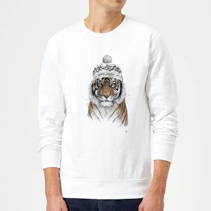 Balazs Solti Winter Tiger Sweatshirt - White