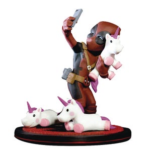 Quantum Mechanix Marvel Deadpool Unicorn Selfie Q-Fig Diorama
