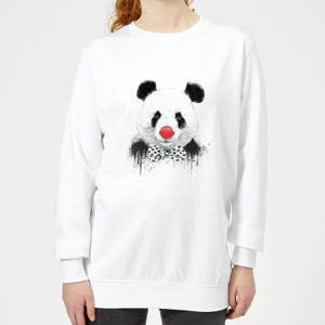 Red Nosed Panda Women's Sweatshirt - White