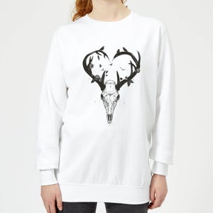 Antlers Women's Sweatshirt - White