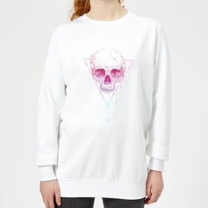 Colourful Skull Women's Sweatshirt - White
