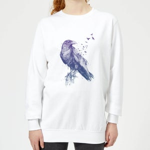 Birds Flying Women's Sweatshirt - White