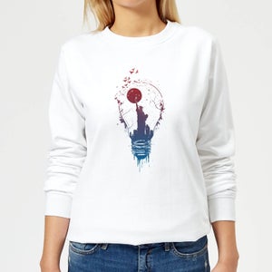 NYC Moon Women's Sweatshirt - White