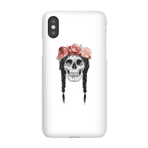 Balazs Solti Skull And Flowers Phone Case for iPhone and Android