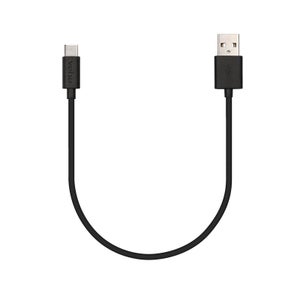 Veho 20cm USB to USB Type C Cable - Black