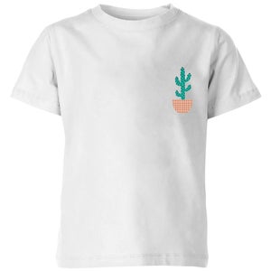 My Little Rascal Cacti Pocket Kids' T-Shirt - White
