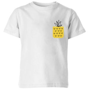My Little Rascal Pineapple Pocket Kids' T-Shirt - White
