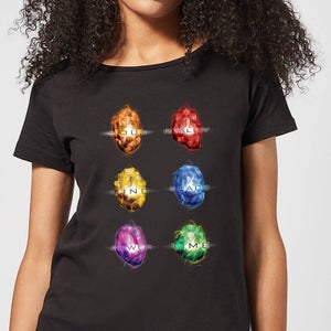 T-Shirt Femme Pierres de l'Infini Avengers - Noir