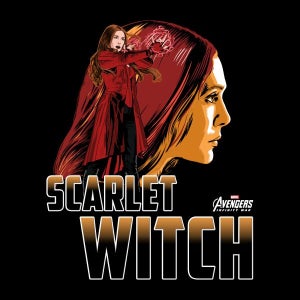 T-Shirt Femme Scarlet Witch - Sorcière rouge Avengers - Noir
