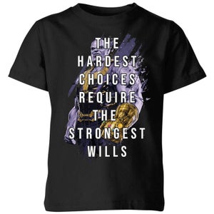 T-Shirt Enfant The Strongest Will & Thanos Avengers - Noir